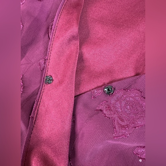 Fall Whimsigoth Lined Mini Dress with Cinched Waist Glitter Rose Mesh Medium - Picture 12 of 14